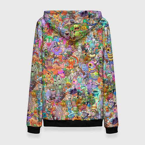 Женская толстовка MY SINGING MONSTERS ПЕРСОНАЖИ / 3D-Черный – фото 2