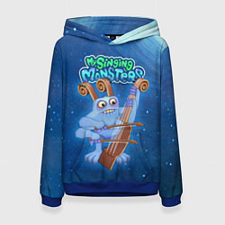 Толстовка-худи женская My singing monsters СМЫЧОРОГ Bowgart, цвет: 3D-синий