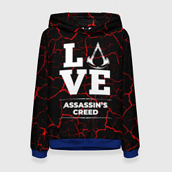 Толстовка-худи женская Assassins Creed Love Классика, цвет: 3D-синий