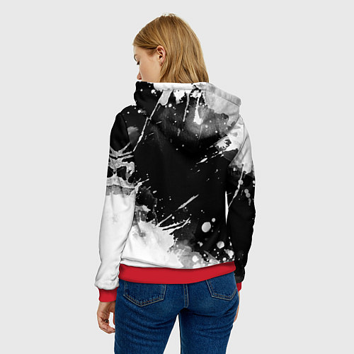 Женская толстовка КЛЕЙМО ЖЕРТВЫ - БЕРСЕРКBERSERK / 3D-Красный – фото 4