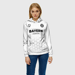 Толстовка-худи женская Bayern Champions Униформа, цвет: 3D-белый — фото 2