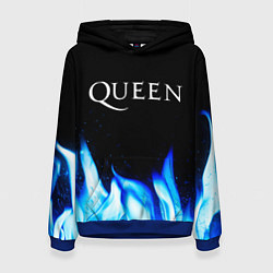 Толстовка-худи женская Queen Blue Fire, цвет: 3D-синий