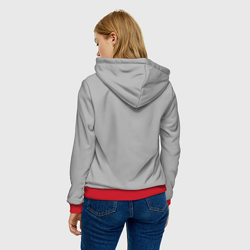 Женская толстовка Нилетто - Криолит / 3D-Красный – фото 4