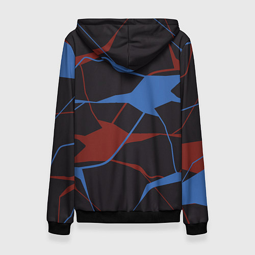 Женская толстовка Нилетто и красно-синие разводы / 3D-Черный – фото 2