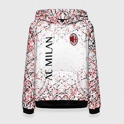 Толстовка-худи женская Ac milan logo, цвет: 3D-черный