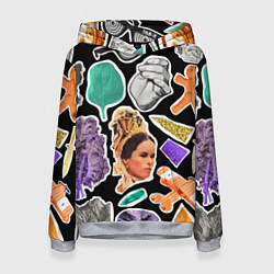 Толстовка-худи женская Underground pattern Fashion trend, цвет: 3D-меланж