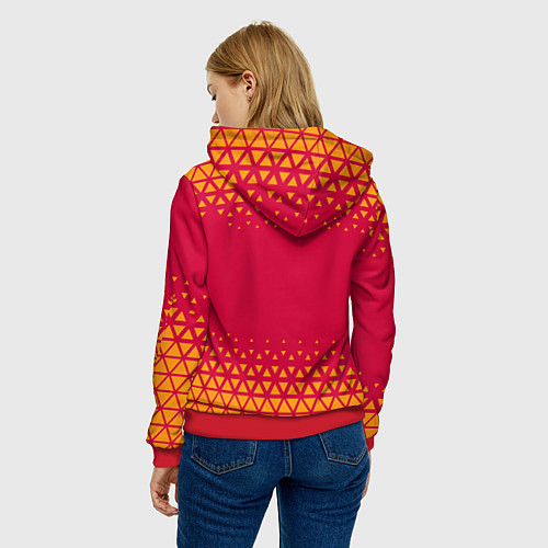 Женская толстовка Рома roma абстракция / 3D-Красный – фото 4