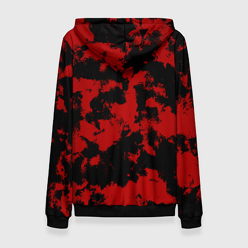 Женская толстовка Черно-красная абстракция / 3D-Черный – фото 2