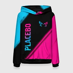 Толстовка-худи женская Placebo Neon Gradient, цвет: 3D-черный