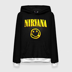 Толстовка-худи женская NIRVANA соты, цвет: 3D-белый