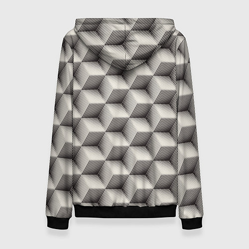 Женская толстовка 3D Куб Оптическая иллюзия 3D Cube / 3D-Черный – фото 2