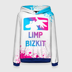 Толстовка-худи женская Limp Bizkit Neon Gradient, цвет: 3D-синий