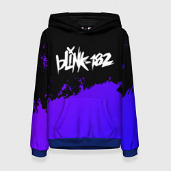 Толстовка-худи женская Blink 182 Purple Grunge, цвет: 3D-синий