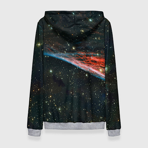 Женская толстовка Космический взгляд совы / 3D-Меланж – фото 2
