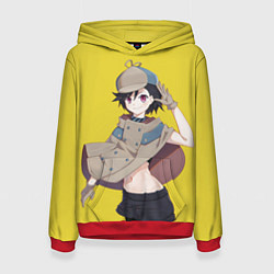 Толстовка-худи женская Милая Кохару ID Вторжение, цвет: 3D-красный