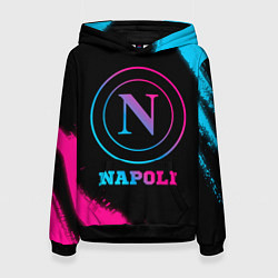 Толстовка-худи женская Napoli FC Neon Gradient, цвет: 3D-черный