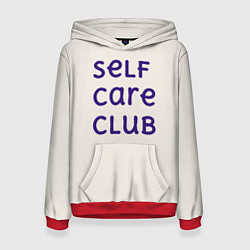 Толстовка-худи женская Self care club, цвет: 3D-красный