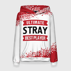 Толстовка-худи женская Stray: best player ultimate, цвет: 3D-белый