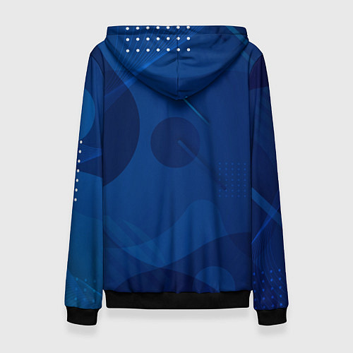 Женская толстовка Сборная Англии Синяя Абстракция / 3D-Черный – фото 2