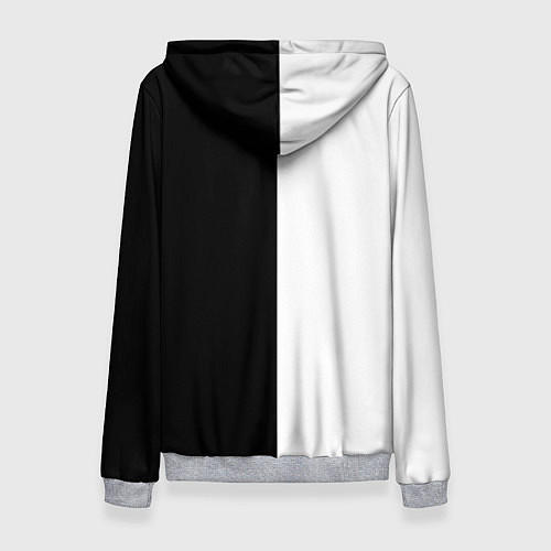 Женская толстовка MINIMALISM - BLACK AND WHITE / 3D-Меланж – фото 2