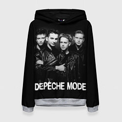 Толстовка-худи женская Depeche Mode - black & white portrait, цвет: 3D-меланж