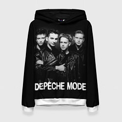 Толстовка-худи женская Depeche Mode - black & white portrait, цвет: 3D-белый