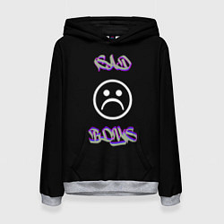Толстовка-худи женская Sad boys лого, цвет: 3D-меланж