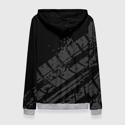 Женская толстовка Lexus - След шины / 3D-Меланж – фото 2