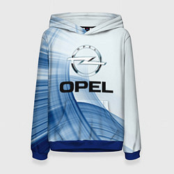 Толстовка-худи женская Opel - logo, цвет: 3D-синий