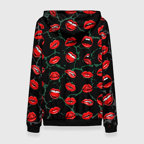 Женская толстовка Дерзкие губки / 3D-Черный – фото 2
