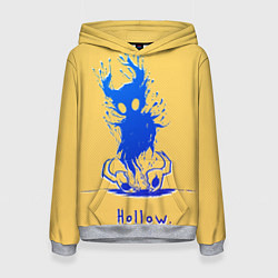 Толстовка-худи женская Hollow Рыцарь в синем градиенте Hollow Knight, цвет: 3D-меланж