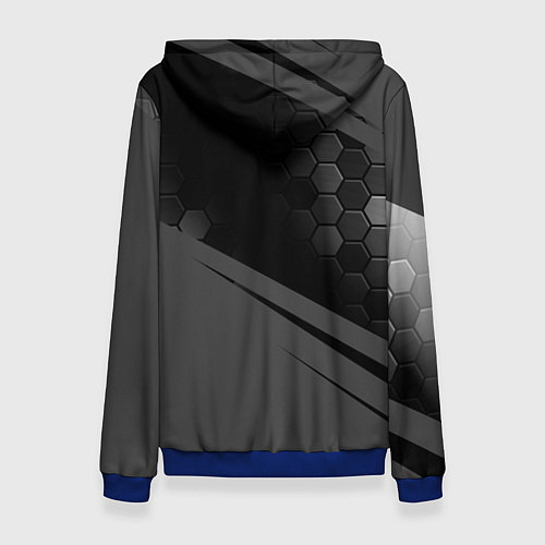Женская толстовка PSG sport на темном фоне: символ сверху / 3D-Синий – фото 2