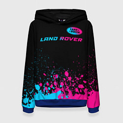 Женская толстовка Land Rover - neon gradient: символ сверху