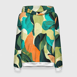 Толстовка-худи женская Multicoloured camouflage, цвет: 3D-белый