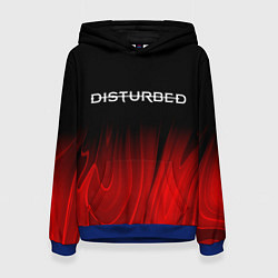 Толстовка-худи женская Disturbed red plasma, цвет: 3D-синий