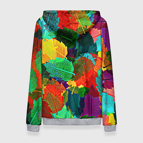 Женская толстовка Colored leaves / 3D-Меланж – фото 2