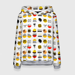 Толстовка-худи женская Minimalistic patterns, цвет: 3D-меланж