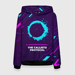 Толстовка-худи женская Символ The Callisto Protocol в неоновых цветах на, цвет: 3D-черный