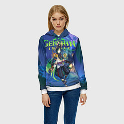 Толстовка-худи женская Тигнари Genshin Impact, цвет: 3D-белый — фото 2