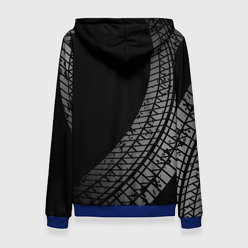 Женская толстовка Land Rover tire tracks / 3D-Синий – фото 2
