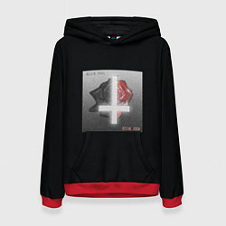 Толстовка-худи женская Pyrokinesis - Black Roze x Red Roze, цвет: 3D-красный