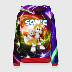 Толстовка-худи женская Майлз Тейлз Прауэр - Sonic - Видеоигра, цвет: 3D-красный