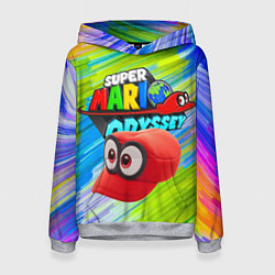 Толстовка-худи женская Super Mario Odyssey - Nintendo - Бейсболка, цвет: 3D-меланж