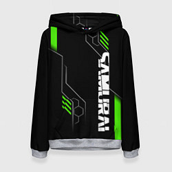 Толстовка-худи женская Samurai - Зеленые технологии, цвет: 3D-меланж