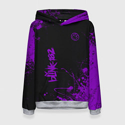 Женская толстовка Blink 182 фиолетовые брызги