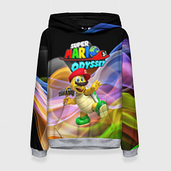 Толстовка-худи женская Super Mario Odyssey - Hero turtle Koopa Troopa, цвет: 3D-меланж