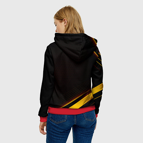 Женская толстовка Chrysler Абстракция / 3D-Красный – фото 4