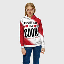 Толстовка-худи женская Trust me Im cook white, цвет: 3D-белый — фото 2