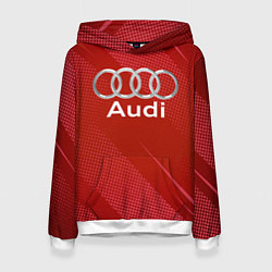 Толстовка-худи женская Audi abstraction, цвет: 3D-белый
