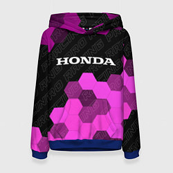 Толстовка-худи женская Honda pro racing: символ сверху, цвет: 3D-синий
